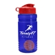 a blue bottle & red lid & orange mixing ball groove 20 oz tritan(tm) shaker bottle with flip lid and mixing ball