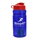 a blue bottle & red lid & royal blue mixing ball groove 20 oz tritan(tm) shaker bottle with flip lid and mixing ball