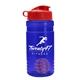 a blue bottle & red lid & violet mixing ball groove 20 oz tritan(tm) shaker bottle with flip lid and mixing ball