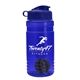 a blue bottle & reflex blue lid & black mixing ball groove 20 oz tritan(tm) shaker bottle with flip lid and mixing ball