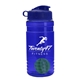 a blue bottle & reflex blue lid & green mixing ball groove 20 oz tritan(tm) shaker bottle with flip lid and mixing ball