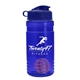 a blue bottle & reflex blue lid & violet mixing ball groove 20 oz tritan(tm) shaker bottle with flip lid and mixing ball