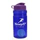 a blue bottle & violet lid & cyan mixing ball groove 20 oz tritan(tm) shaker bottle with flip lid and mixing ball