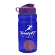 a blue bottle & violet lid & orange mixing ball groove 20 oz tritan(tm) shaker bottle with flip lid and mixing ball