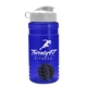 a blue bottle & white lid & black mixing ball groove 20 oz tritan(tm) shaker bottle with flip lid and mixing ball