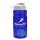 a blue bottle & white lid & cyan mixing ball groove 20 oz tritan(tm) shaker bottle with flip lid and mixing ball