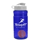 a blue bottle & white lid & orange mixing ball groove 20 oz tritan(tm) shaker bottle with flip lid and mixing ball