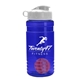 a blue bottle & white lid & red mixing ball groove 20 oz tritan(tm) shaker bottle with flip lid and mixing ball