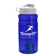 a blue bottle & white lid & royal blue mixing ball groove 20 oz tritan(tm) shaker bottle with flip lid and mixing ball