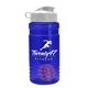 a blue bottle & white lid & violet mixing ball groove 20 oz tritan(tm) shaker bottle with flip lid and mixing ball