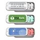 a group of promotional 2 x 1 small silver rectangular slider tin with mints with your logo
