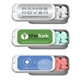 a group of promotional 2 x 1 small silver rectangular slider tin with mints with your logo
