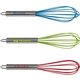 a group of kitchen wisk with metal handle