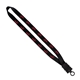 aerial view a black 3/4 smooth nylon lanyard with snap - buckle release o - ring, image 1 of 2