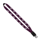 aerial view a burgundy 3/4 smooth nylon lanyard with snap - buckle release o - ring, image 1 of 2