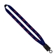 aerial view a navy 3/4 smooth nylon lanyard with snap - buckle release o - ring, image 1 of 2