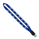 aerial view a royal 3/4 smooth nylon lanyard with snap - buckle release o - ring, image 1 of 2