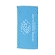 aerial view a ocean blue soft coastal beach towel, image 1 of 2