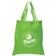 aerial view a lime 5.5 oz economy cotton canvas tote, image 1 of 2