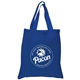 aerial view a royal blue 5.5 oz economy cotton canvas tote, image 1 of 2
