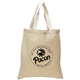 aerial view a natural 5.5 oz economy cotton canvas tote, image 1 of 2