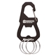 aerial view a black 3 keyring carabiner with bottle opener, image 1 of 2