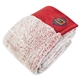 aerial view a red super - soft plush blanket, image 1 of 5