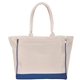 aerial view a natural/royal yoga retreat cotton tote, image 1 of 2