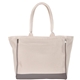 aerial view a natural/gray yoga retreat cotton tote, image 1 of 4