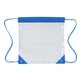 aerial view a blue 12 w x 12 h harris clear vinyl stadium compliant drawstring cinch bag backpack, image 1 of 5