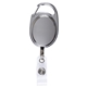 aerial view a chrome pataskala 30 cord shiny chrome finish solid metal retractable badge reel and badge holder with laser imprint (patent d539, 122), image 1 of 6