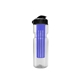 a clear bottle & black lid & translucent blue infuser champion - 28 oz transparent bottle with flip lid and large infuser