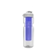a clear bottle & white lid & translucent blue infuser champion - 28 oz transparent bottle with flip lid and large infuser