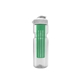 a clear bottle & white lid & translucent green infuser champion - 28 oz transparent bottle with flip lid and large infuser