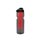 a smoke bottle & black lid & translucent red infuser champion - 28 oz transparent bottle with flip lid and large infuser