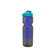 a smoke bottle & cyan lid & translucent blue infuser champion - 28 oz transparent bottle with flip lid and large infuser