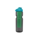 a smoke bottle & cyan lid & translucent green infuser champion - 28 oz transparent bottle with flip lid and large infuser