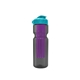 a smoke bottle & cyan lid & translucent violet infuser champion - 28 oz transparent bottle with flip lid and large infuser