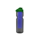 a smoke bottle & green lid & translucent blue infuser champion - 28 oz transparent bottle with flip lid and large infuser