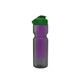 a smoke bottle & green lid & translucent violet infuser champion - 28 oz transparent bottle with flip lid and large infuser