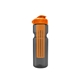 a smoke bottle & orange lid & translucent orange infuser champion - 28 oz transparent bottle with flip lid and large infuser