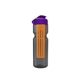 a smoke bottle & violet lid & translucent orange infuser champion - 28 oz transparent bottle with flip lid and large infuser
