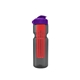 a smoke bottle & violet lid & translucent red infuser champion - 28 oz transparent bottle with flip lid and large infuser