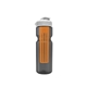 a smoke bottle & white lid & translucent orange infuser champion - 28 oz transparent bottle with flip lid and large infuser