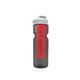 a smoke bottle & white lid & translucent red infuser champion - 28 oz transparent bottle with flip lid and large infuser