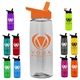 aerial view a group of 26 oz flair tritan water bottle with flip straw lid, image 1 of 14