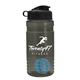 a smoke bottle & black lid & cyan mixing ball groove 20 oz tritan(tm) shaker bottle with flip lid and mixing ball