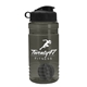 a smoke bottle & black lid & gray mixing ball groove 20 oz tritan(tm) shaker bottle with flip lid and mixing ball