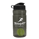 a smoke bottle & black lid & lime green mixing ball groove 20 oz tritan(tm) shaker bottle with flip lid and mixing ball