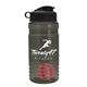 a smoke bottle & black lid & red mixing ball groove 20 oz tritan(tm) shaker bottle with flip lid and mixing ball